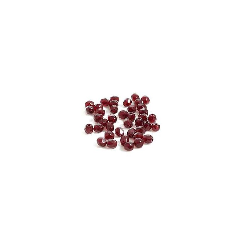 Firepolished 4mm Garnet, 40 st