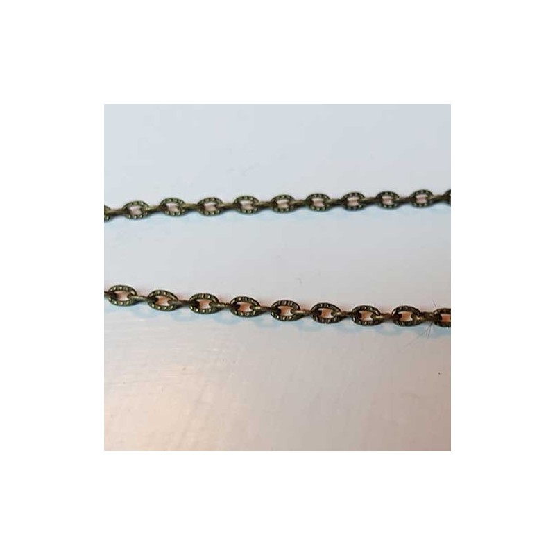 Kedja Antik bronsfärg 4x3mm