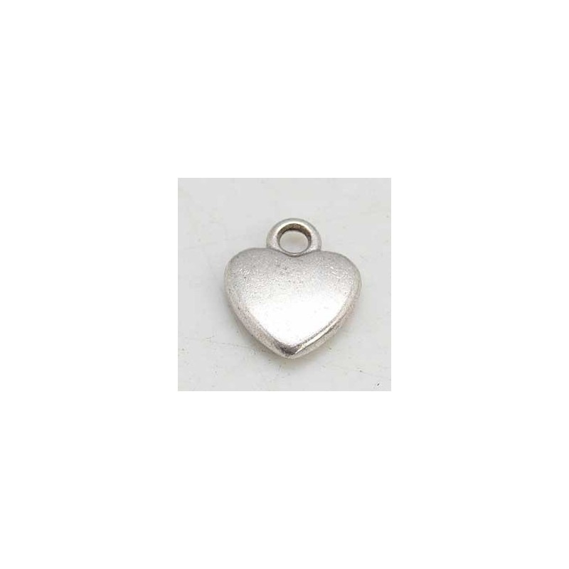 Hjärta silverfärg 12x10mm