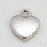 Hjärta silverfärg 12x10mm