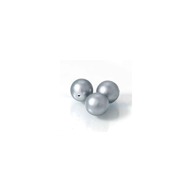 Tjeckiska vaxpärlor Silver Matte 8mm