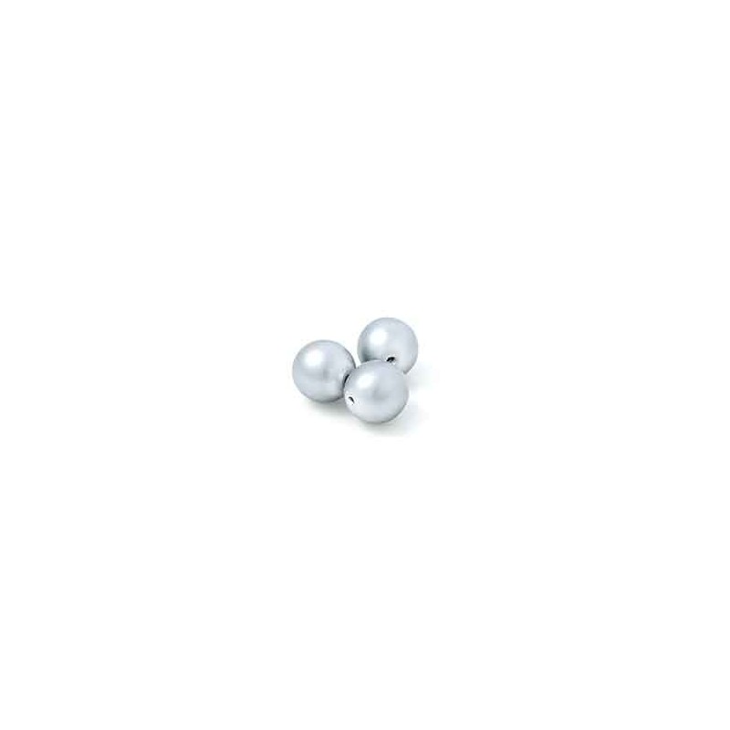 Tjeckiska vaxpärlor Silver Matte 6mm