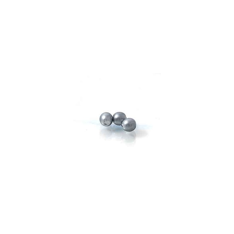 Tjeckiska vaxpärlor Silver Matte 4mm