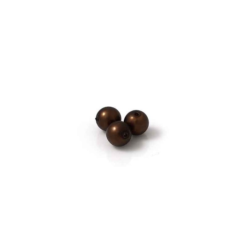 Tjeckiska vaxpärlor Chokolade Matte 6mm