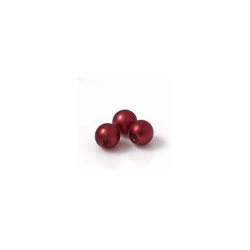 Tjeckiska vaxpärlor Burgundy Matte 6mm