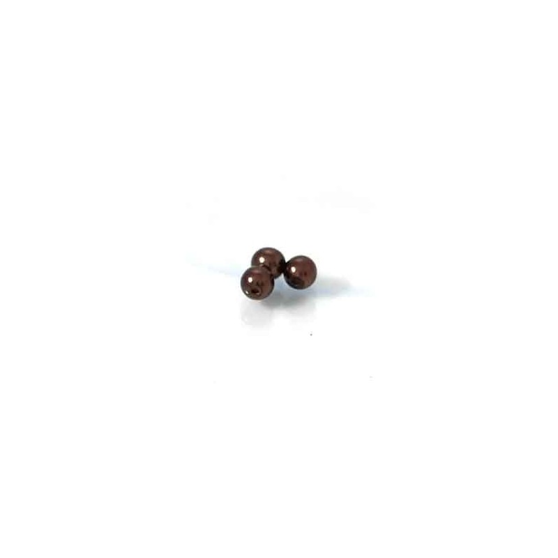 Tjeckiska vaxpärlor Chokolade Shiny 4mm