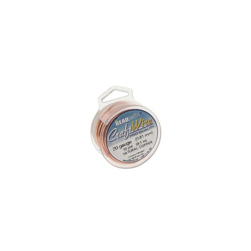 Craft wire natural copper 28ga, 40yd