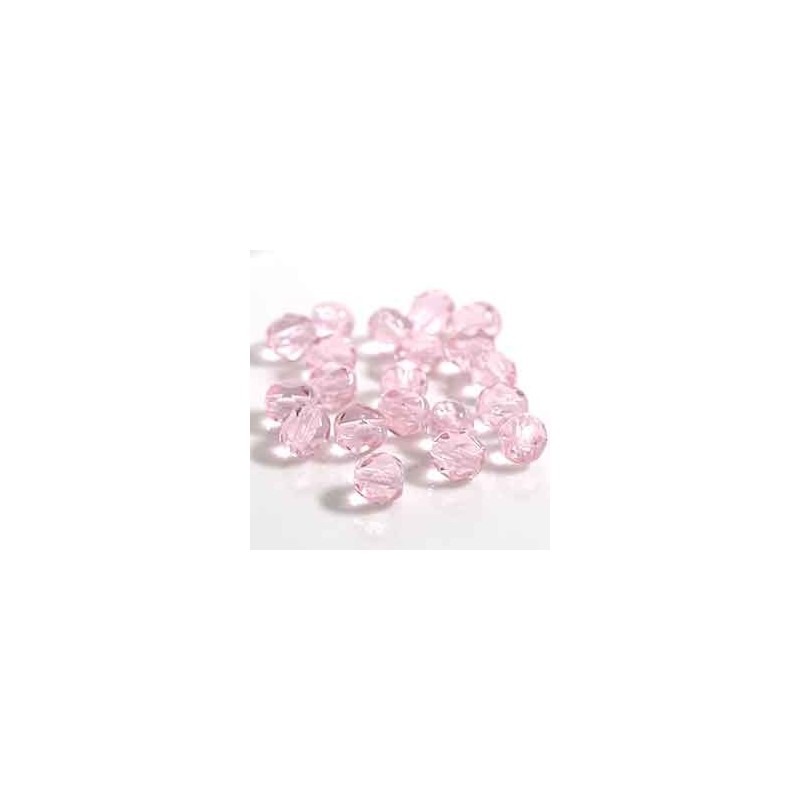 Firepolished 6mm Hot Pink