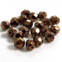 Firepolished 6mm Jet Bronze