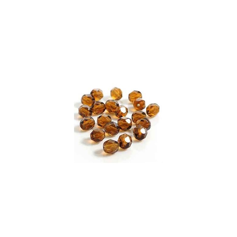 Firepolished 6mm Lt Smoked Topaz 30