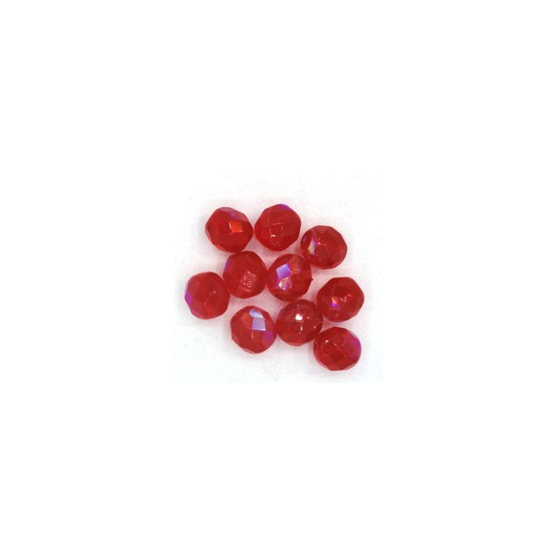 FirePolished 8mm, Siam Ruby, 10st