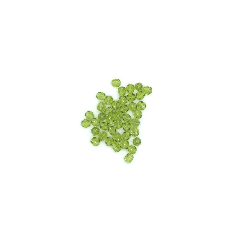FirePolished 4mm, Olivine, 40st