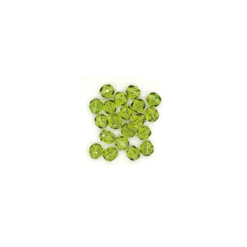 Firepolished 6mm, Olivine , 20st